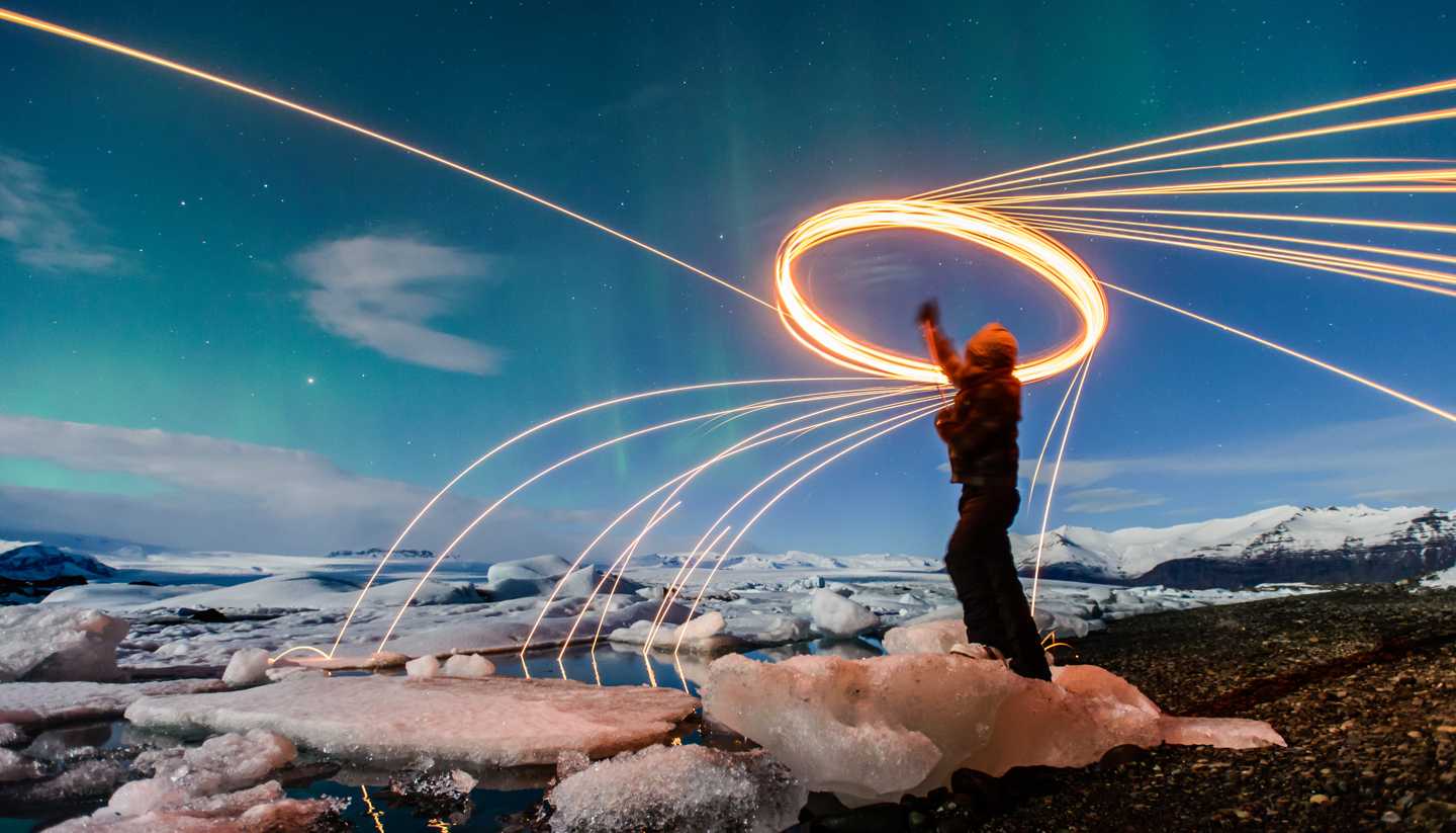 Islandia - Nothern Lights, Jokulsarlon, Iceland