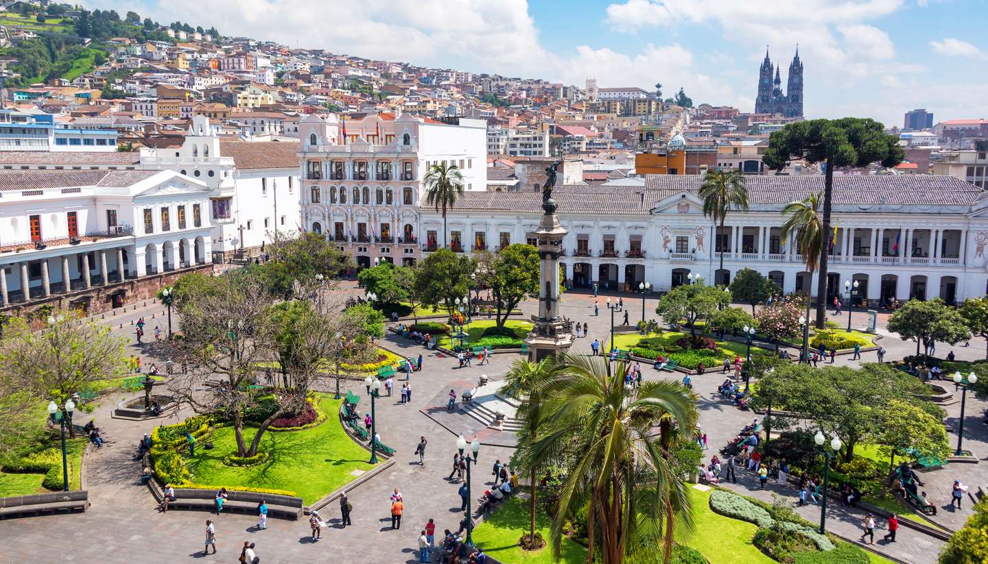 Ecuador - Plaza Grande in Quito, Ecuador