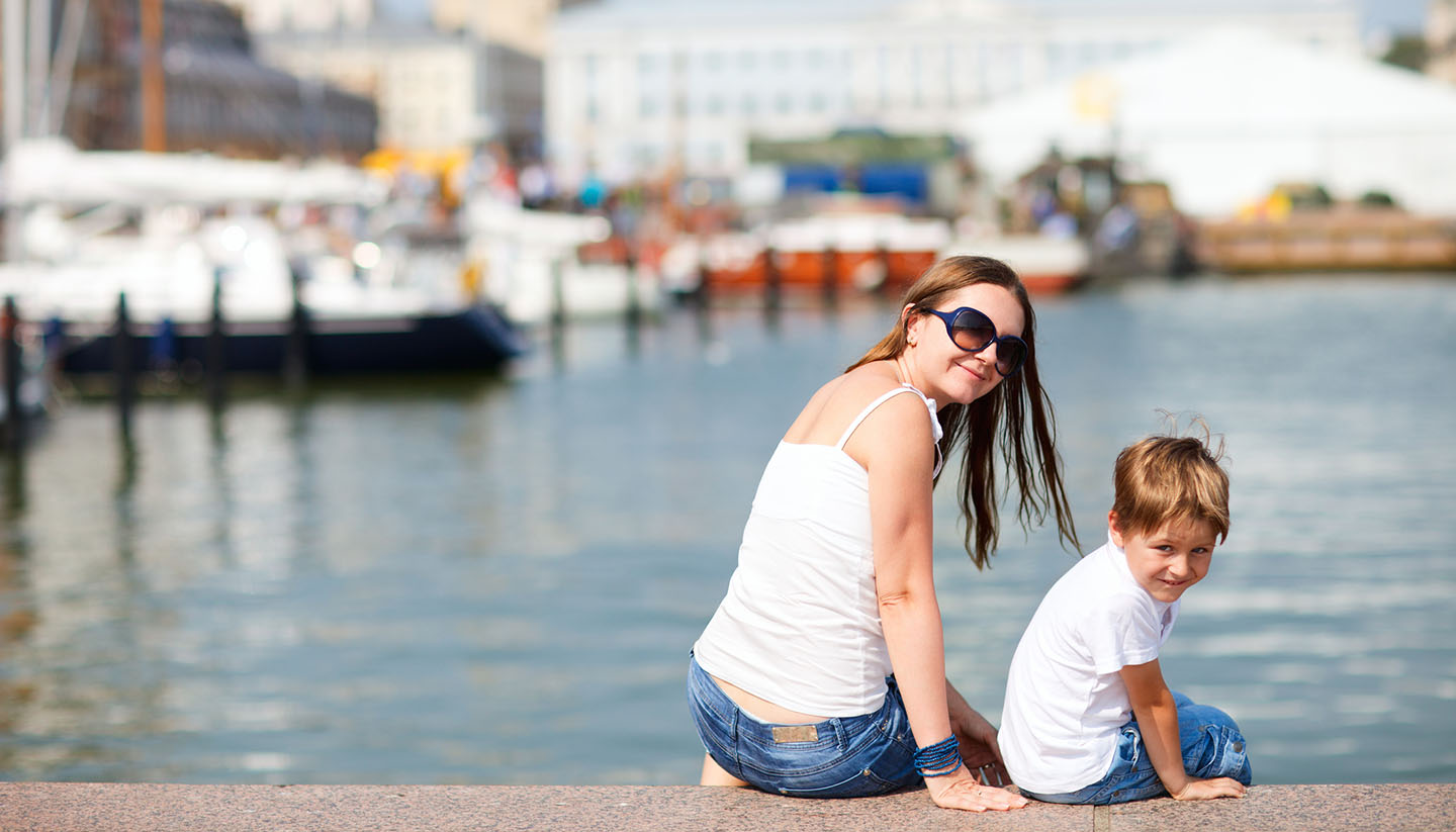 Finlandia - Mother & Son at Helsinki, Finland