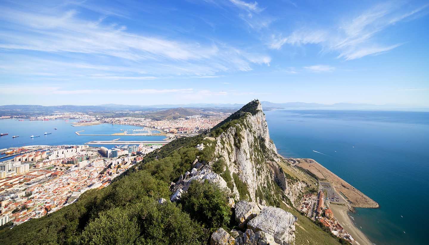 Gibraltar - Rock Bay and Town, Gibraltar