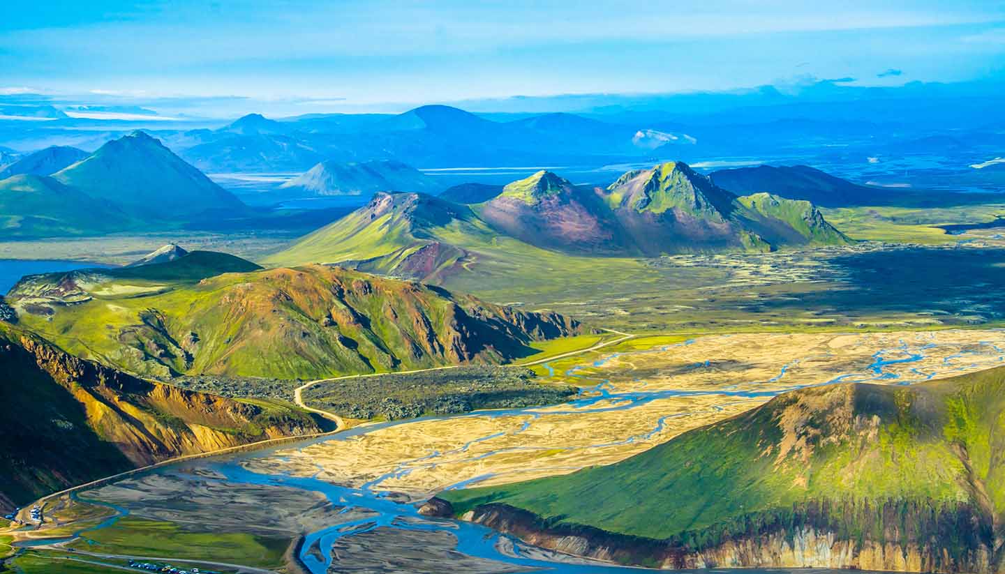 Islandia - Green mountainous, Iceland