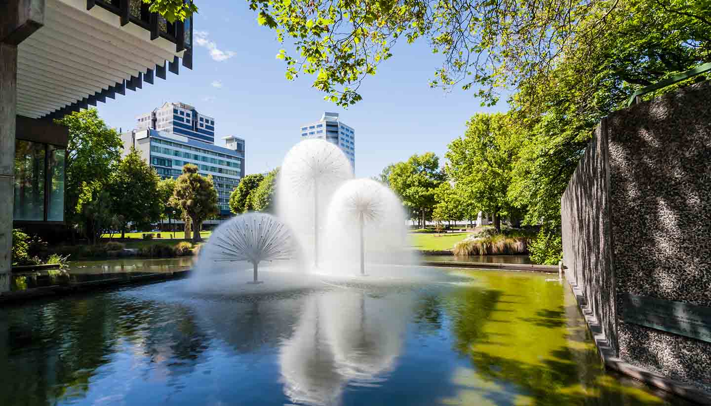 Nueva Zelanda - Ferrier Fountain, Christchurch, New Zealand