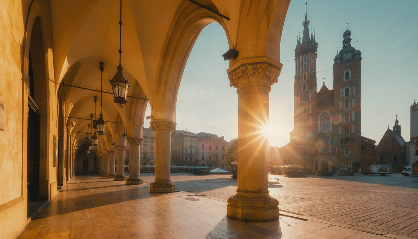 Polonia - Sunrise in Cracow. Poland