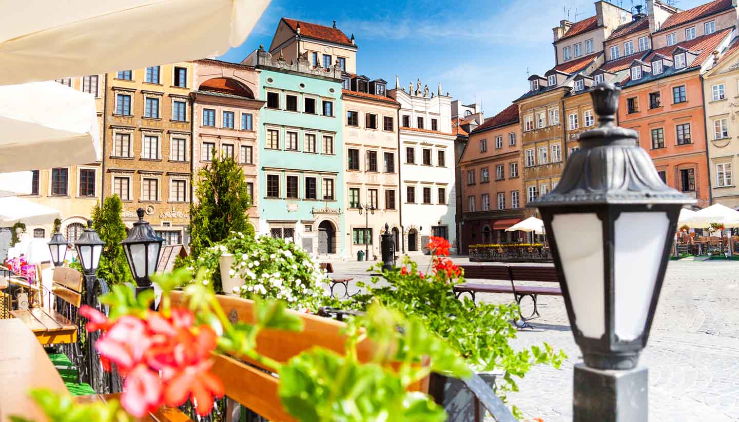 Polonia - Old Town Square in Warsaw, Poland