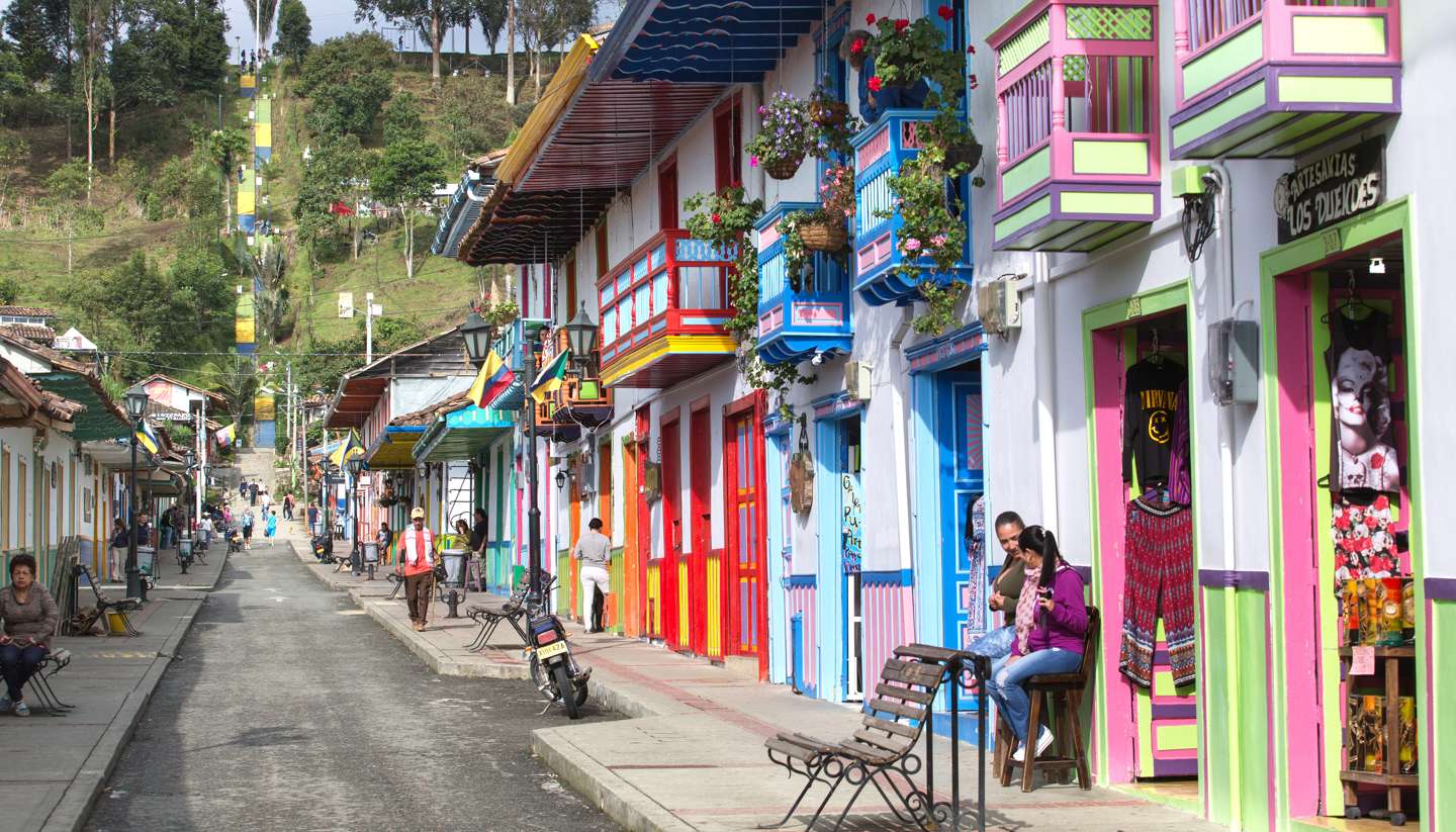 Colombia - Colourful houses in Salento